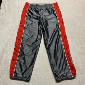 Vintage Nike Hoops Reversible Pants Mens M/L Gray Red Dazzle Basketball 90s Y2K